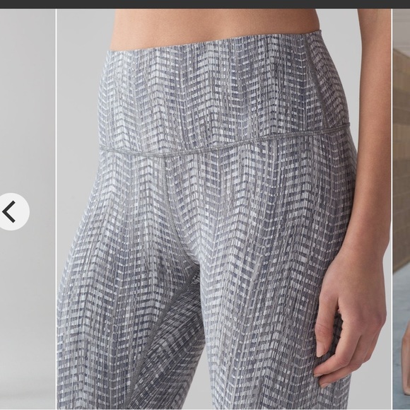 Lululemon Wunder Under Crop High Rise Leggings Womens Grey Full-On Luon 21" Sz 4 - Picture 3 of 12